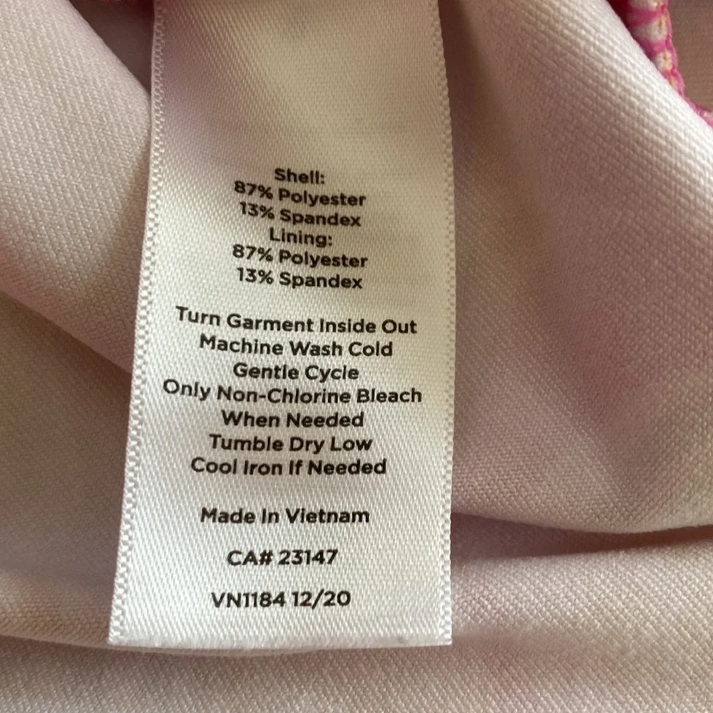 T by Talbots skort skirt tropical vibrant pink blue white size 1XP